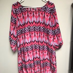 Tribal Pink and Purple Dress
